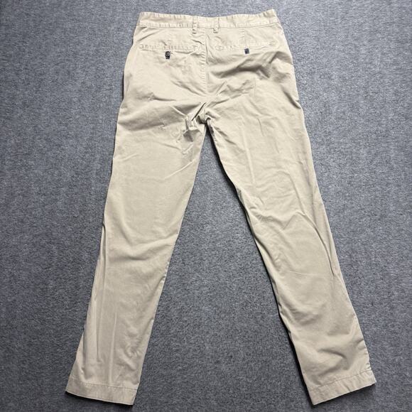 Lords Of Harlech Dress Pants Men's 32x32 Khaki Stretch Straight Floral Accents - Picture 4 of 7